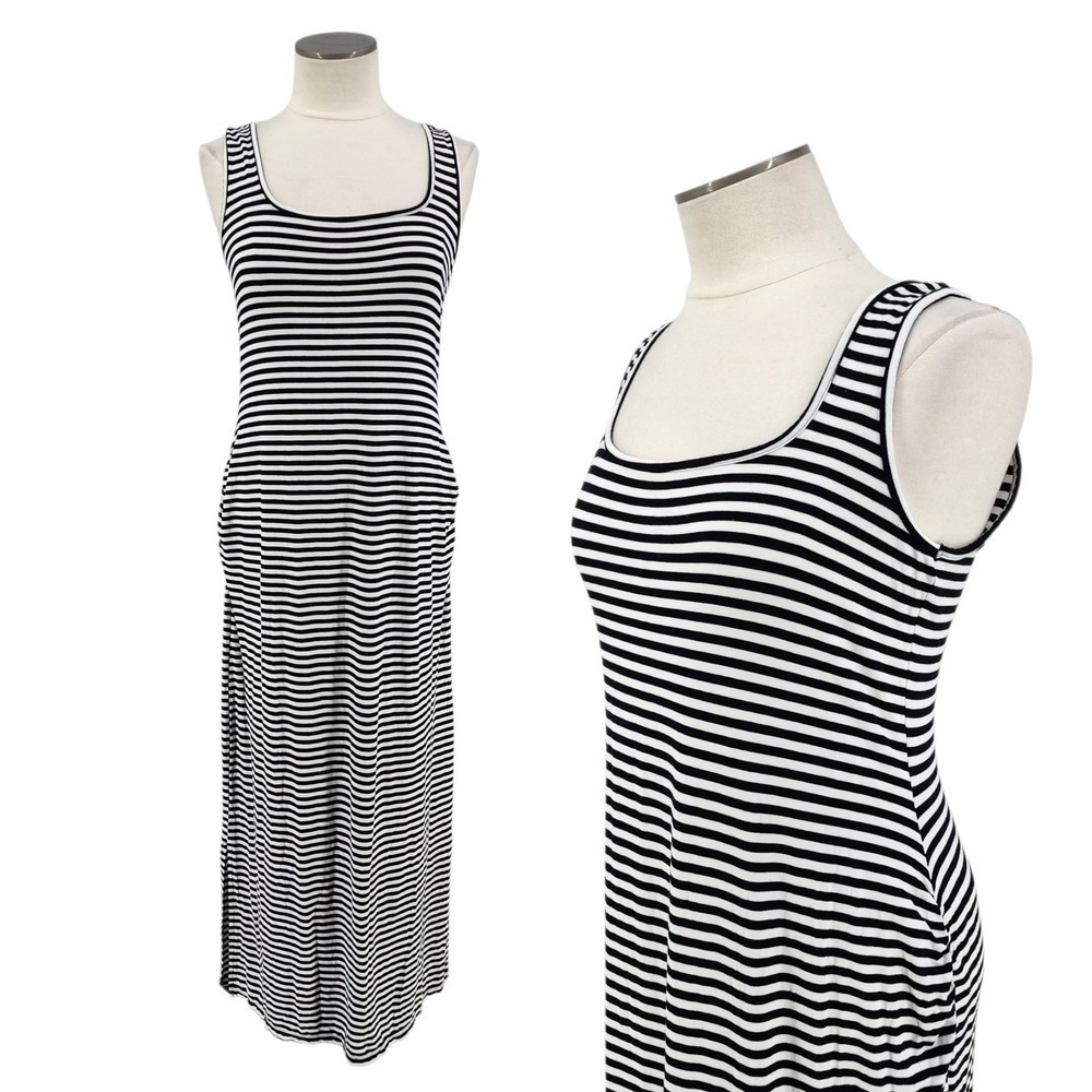 Old‎ Navy Maternity Maxi Dress Striped Beach Vacation Cruise Summer Size Medium